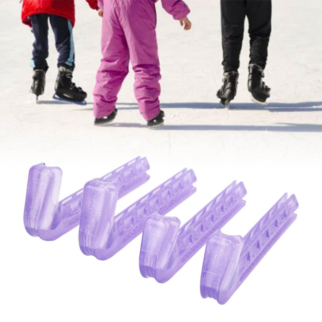 2 Pairs Skate Guards Portable Ice Skate Blade Covers Adjustable Ice Skate Blade Protector for Hockey Skates Figure Skates Ice Skates Purple