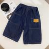 Summer Boys Casual Denim Shorts Fashion Solid Color Thin Loose Jeans Pants for 3-12 Years Kids Children Cotton Trousers