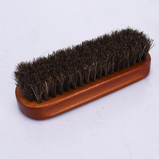 Horsehair Shoe Brush for Raw Wood, Leather, Suede, and Shoe Polish