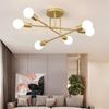Industrial Style Multi-Head Branch Chandelier for Living Room and Bedroom