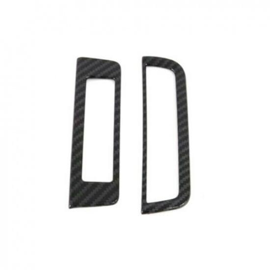 Carbon Fiber 2X Headlight Button Switch Cover Trim For Mazda 3 Axela 2020-2023