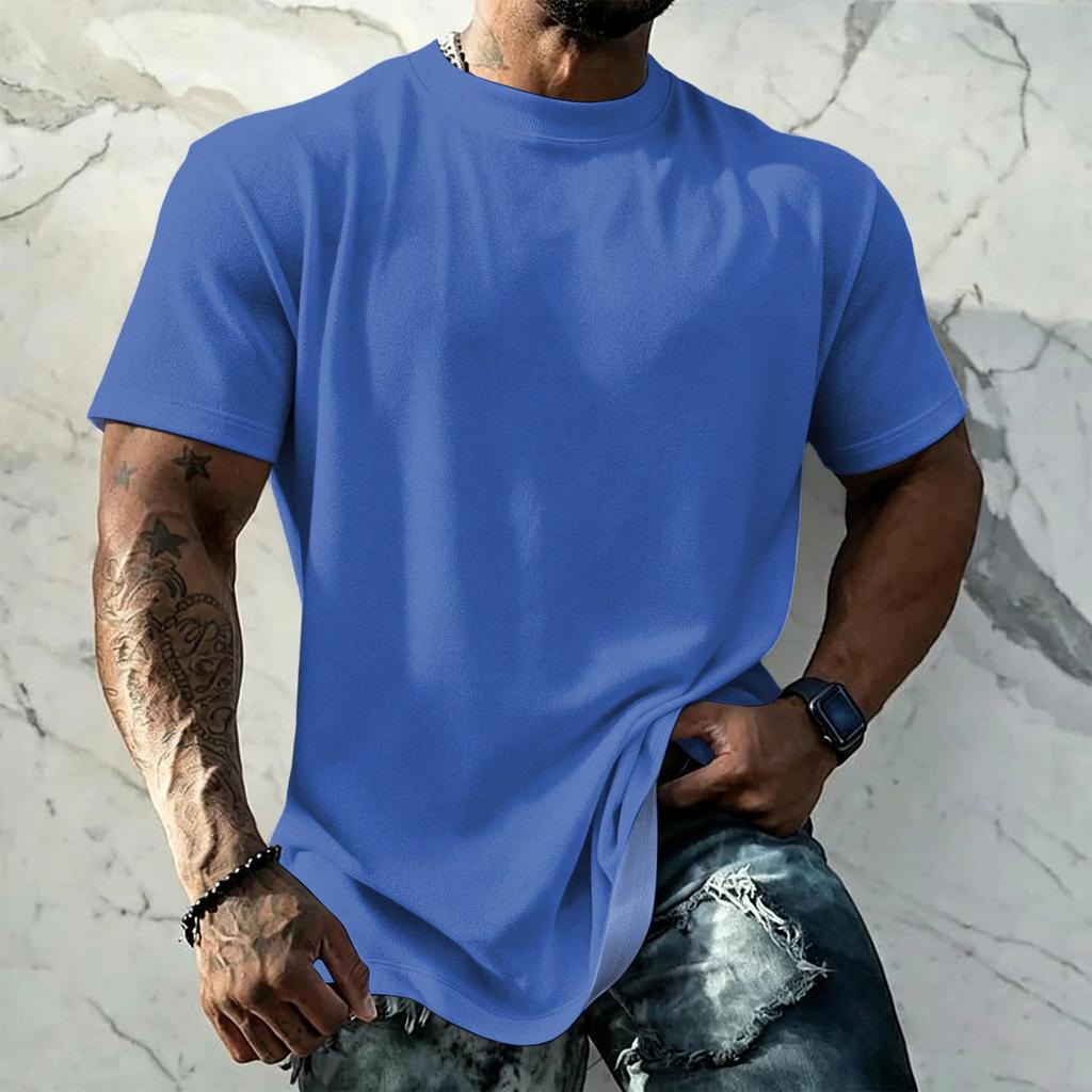 Men's Vintage Short Sleeve T Shirt Loose Fit Breathable Summer Sports Streetwear Casual Everyday Basic Top