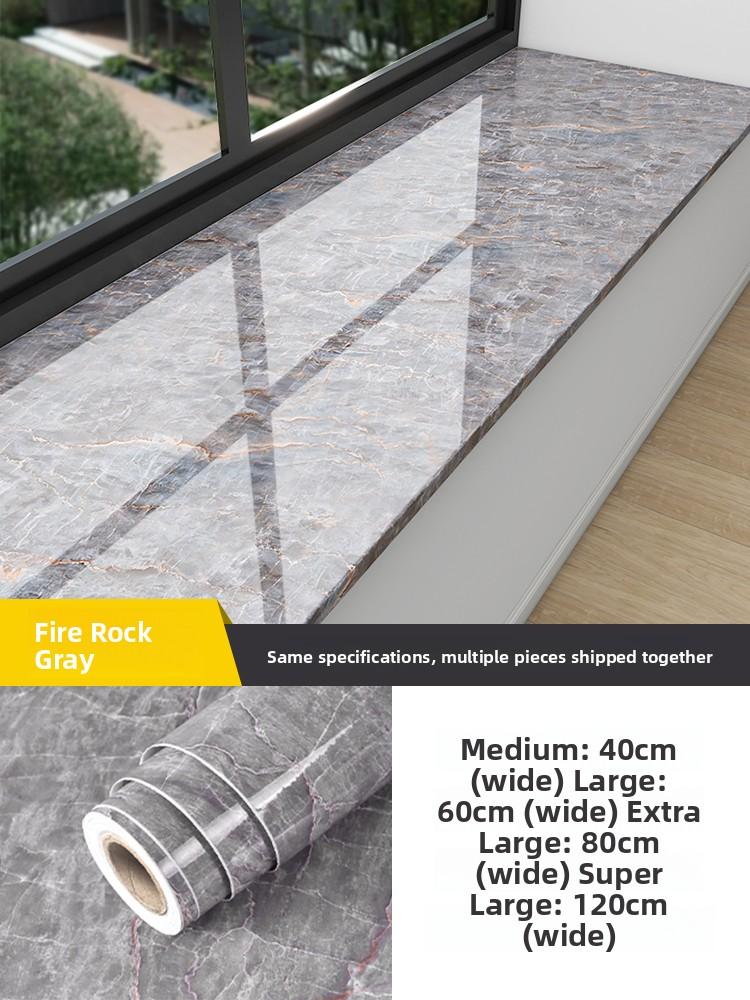 Marble Window  Sticker Thickened Waterproof Sun Protection Bedroom Window Sill Wall Paper Transformation Modern Simple St...