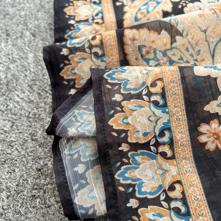 Elegant Vintage Palace Evening Dress Women Long Party Dress Spring France Print Sashes Tying Luxury Festival Clothing New Female