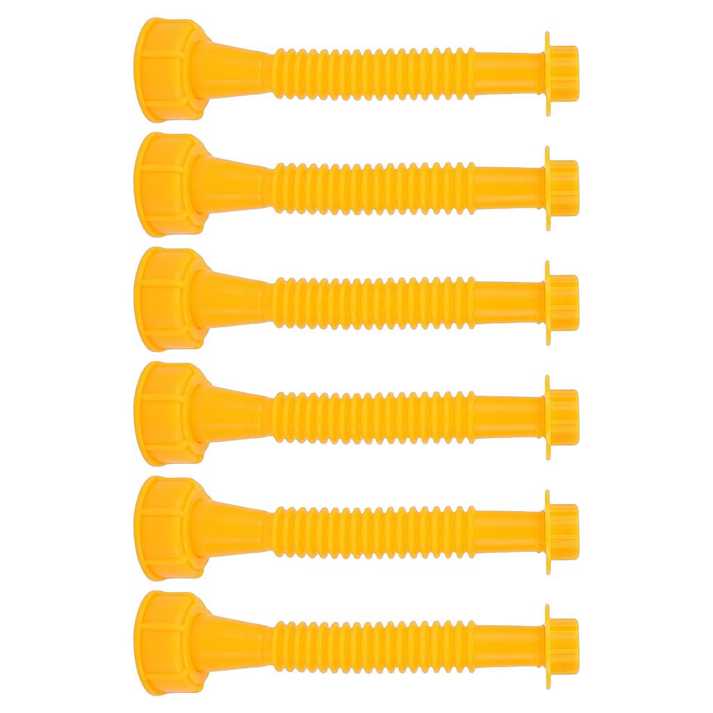 6 Sets Gas Can Spout Replacement Kit Flexible Spouts Threaded Sealing Caps and Washers 8mm Drill Bit