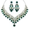 Bridal Wedding Accessories Two-piece Set Exquisite Colorful Rhinestone Necklace Earring Set Party Dress Accessories Necklace 2026