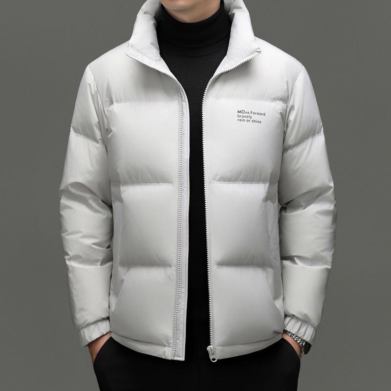Veste d'hiver pour homme 90% duvet - Tendance, Polyvalente, Col montant Manteau chaud