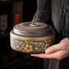 Purple Clay Tea Caddy Ceramic Large Airtight Pot Universal Half Catty Black Tea Green Tea Pu'er Tea Pot Household Storage Tank