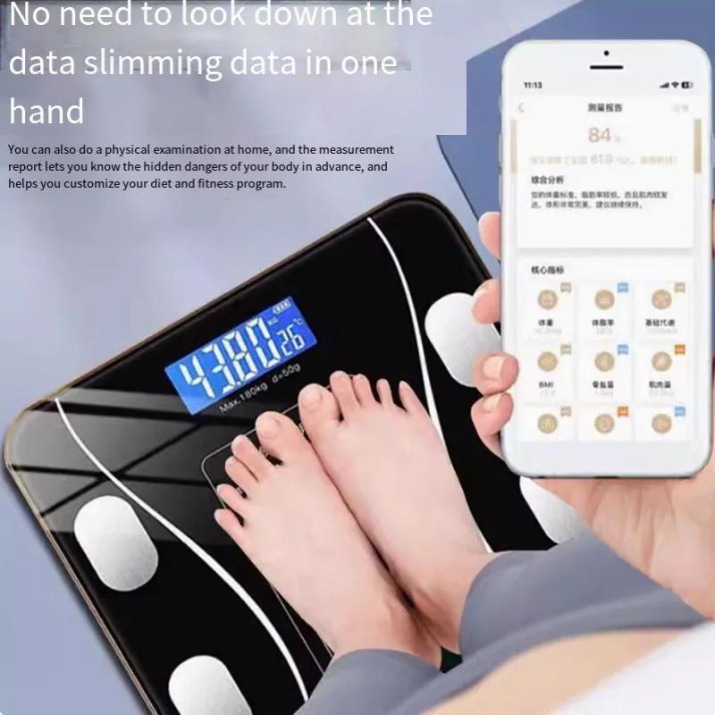 Smart Bluetooth Body Fat Scale Weight Loss Precision Electronic Scale with Mobile App for Home Fitness Tracking