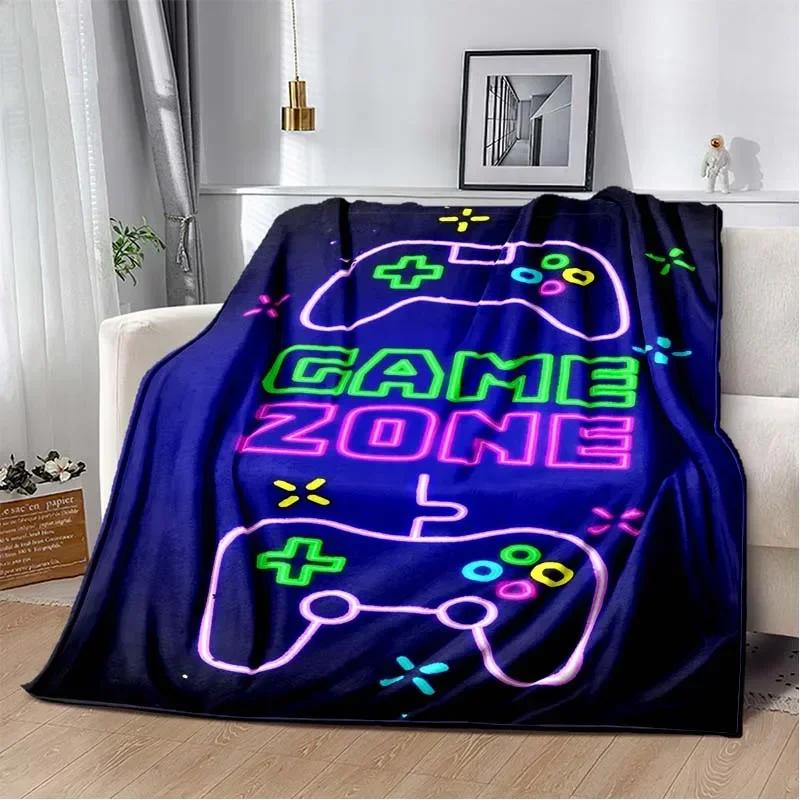 3D Cartoon Gamepad Children's Game Regional Blanket,Fashion Soft Cozy Living Room Bedroom Sofa Bed Travel Blanket Birthday Gift