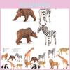 Realistic Static Zoo Animal Figurines Made Of Durable Pvc Lion Bear Panda Tiger Giraffe Mini Models