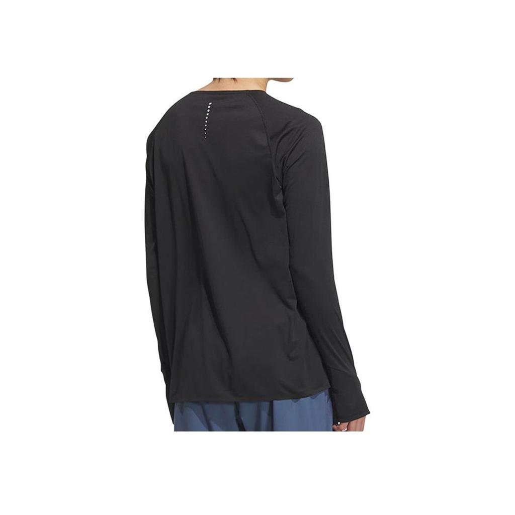 Adidas Soft Comfortable Skin-Friendly Versatile Long Sleeve T-Shirt Unisex Tops Black JY6985
