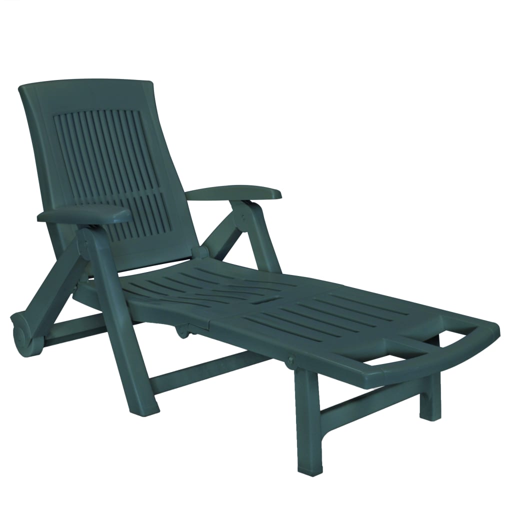 Loungers Sun Lounger With Footrest Plastic