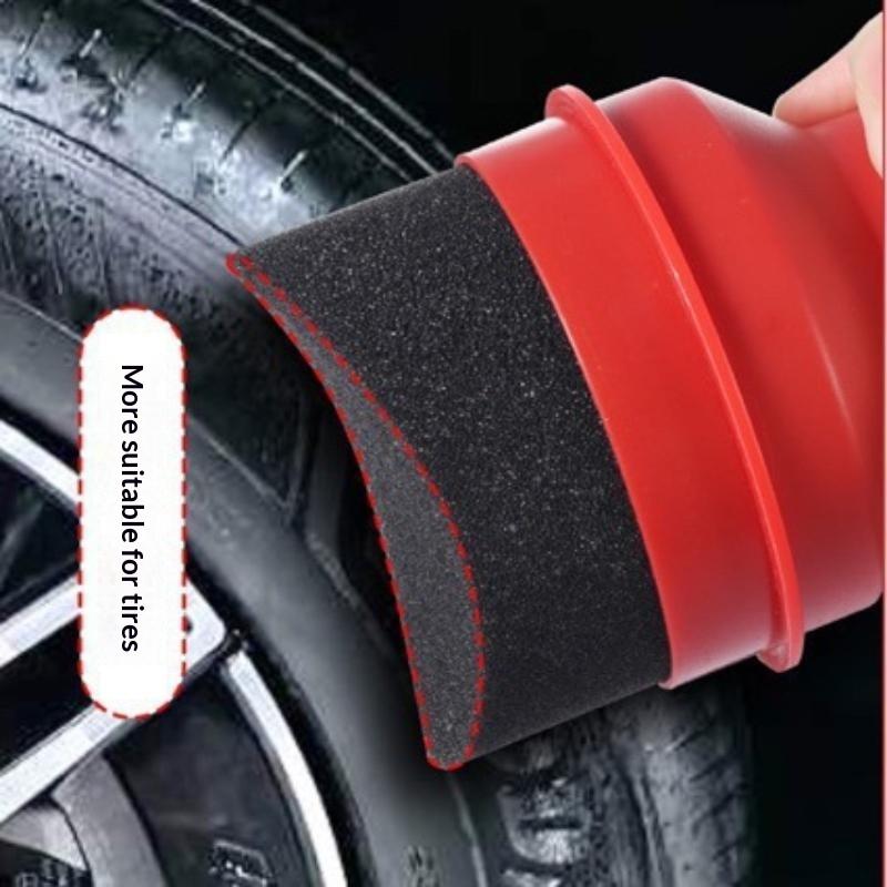 Handheld Car Tire Waxing Sponge High Density Elastic Foam Comfort Grip For Auto Polishing And Tire Care Maintenance