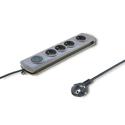 Surge Protector Quick Switch 4 Sockets 1,5m Gray