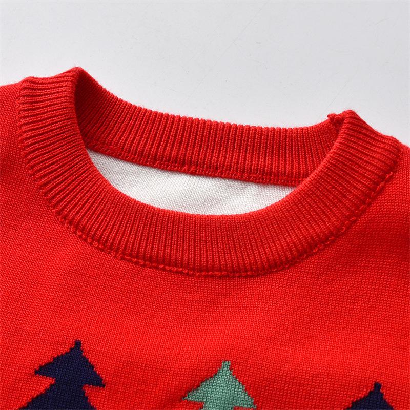 New Arrival Christmas Sweater for Girls Children's Autumn/Winter Round-Neck Knitwear Boys' Pullover