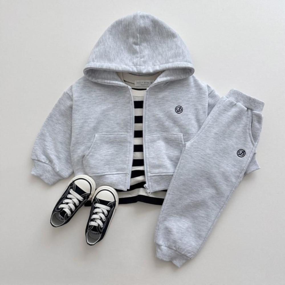 Children's Hoodie Set Autumn New Children's Hoodie Set Zip-Up Cardigan Hooded Boys' & Girls' Trousers Two-Piece Set