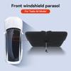 YZ Tesla Parasol na Szybę Osłona Krawędzie Obszyte Osłona Parasol Samochód Letnia Ochrona Przed Słońcem Osłona Przeciwsłoneczna na Przednią Szybę