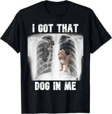 Ich habe diesen Hund in mir Röntgenbild Meme Herren Damen T-Shirt