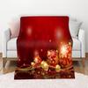 3D Merry Christmas Theme Flannel Throw Blanket Soft Lightweight Warm for Living Room Bedroom Bed Sofa Couch Kids Adults Gifts