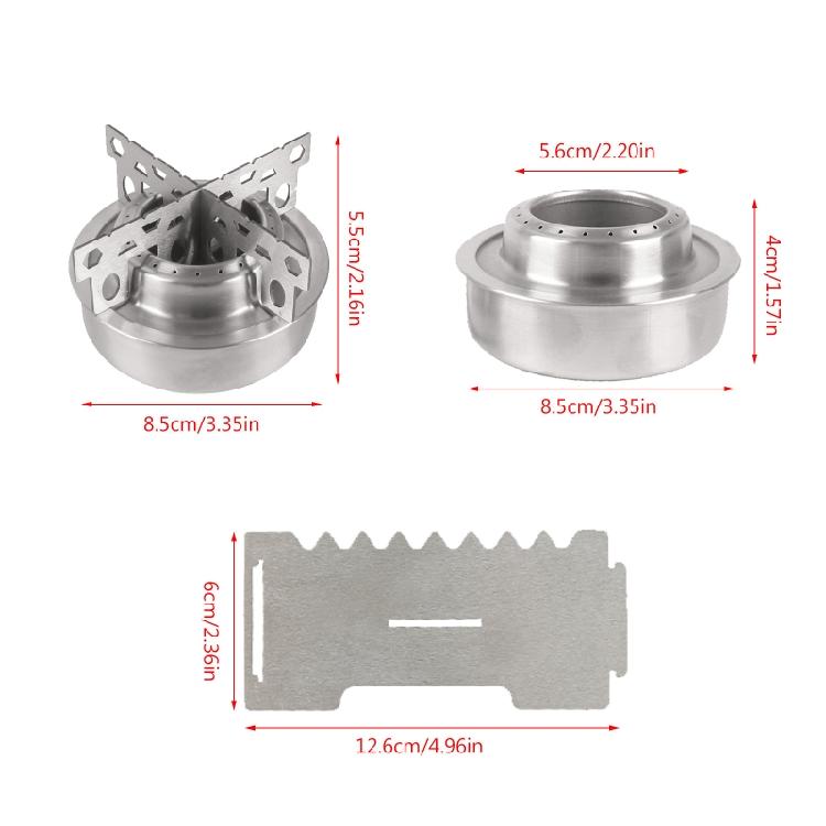 Stainless Sturdy Cooking Ultra-light Spirit for Burner for Cross Stand Outdoor C