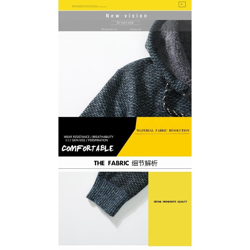 Herren S Einfarbig Langarm Kapuzen Fleece Strickjacke Pullover Für Teenager