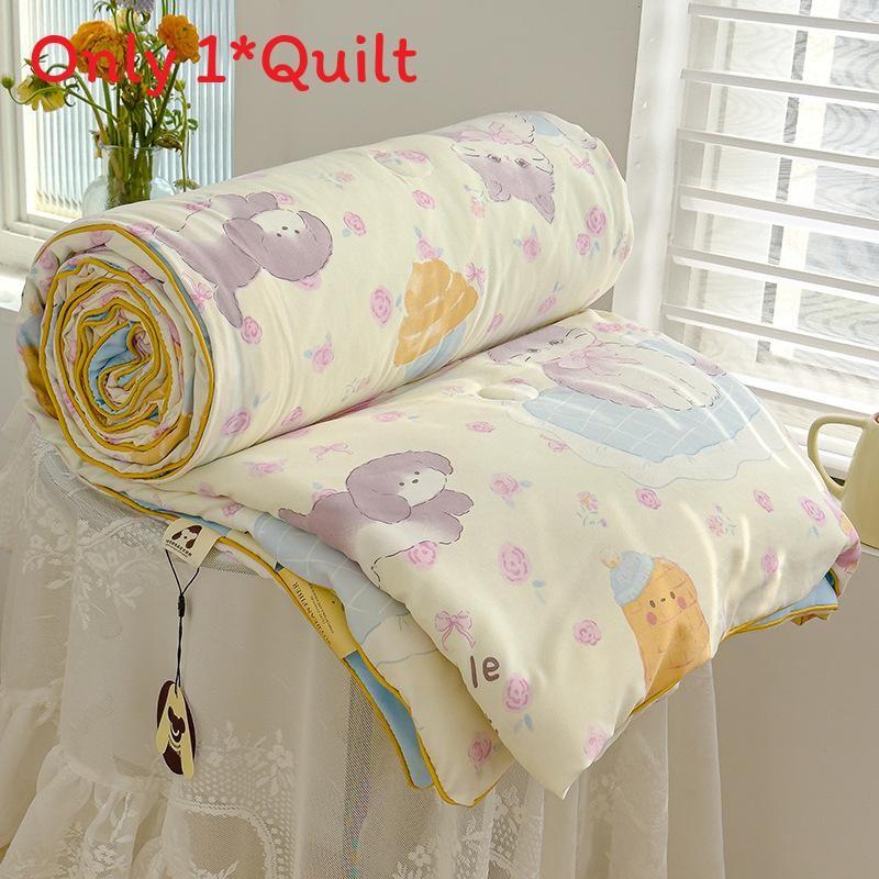 Flower Animal Cake Print Summer Air Conditioning Blanket Quilt Gift