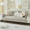 New Plush Geometry Sofa Cushion Living Room Sofa Cover Solid Colour Jacquard Non-Slip Sofa Cover Thickening Winter Couch Cushion