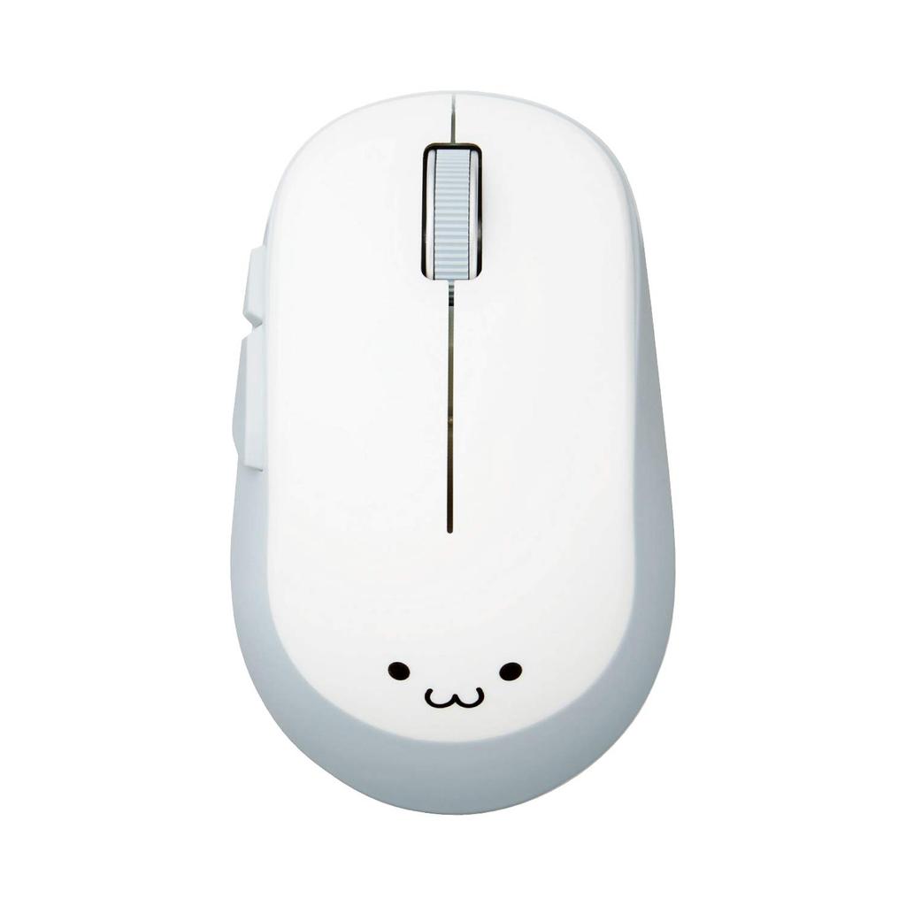 Elecom Wireless Mouse (Receiver Included), Medium Size, 5 Buttons (Back and Forward Buttons), BlueLED, EPRIM, White, M-DY13DBXWH