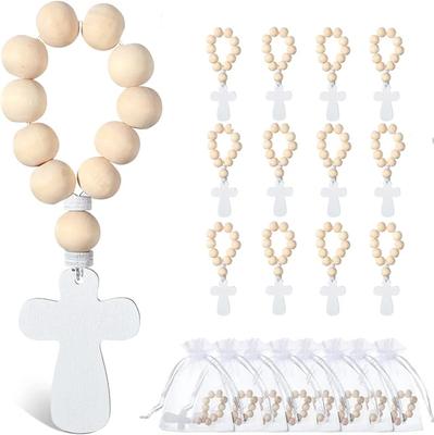 Baptismal Rosary Handmade Wooden Note Package Content