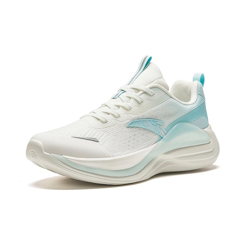 Anta Lingyun 4 Cushioning, Wear Resistant Low Top Casual Running Shoes Women's White Blue Sneakers 922415532-3