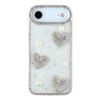 For iPhone Air Case Rhinestone Edge Pearl Love Decor TPU+PC IMD Phone Cover