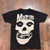 Vintage Y2K Misfits 2013 Koszulka Męska Rozmiar XL Logo Czaszki Zespół Punk Rock vintage Wypłukana z grafiką Casualowa Wszechstronna Stylowa Unisex