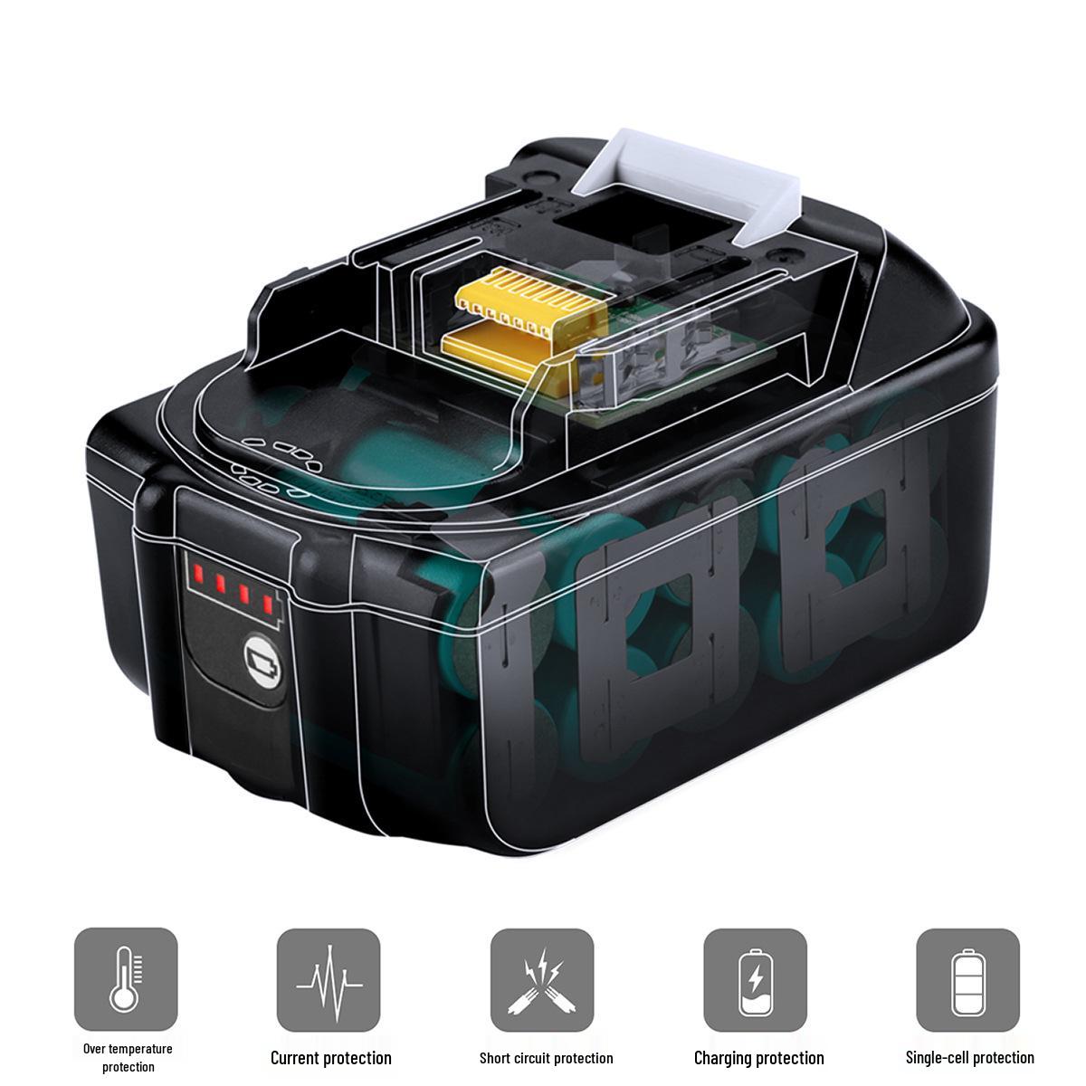 Аккумулятор Makita 18В BL1830/BL1850/BL1860 Горизонтальная версия для электроинструмента 2.0Ah