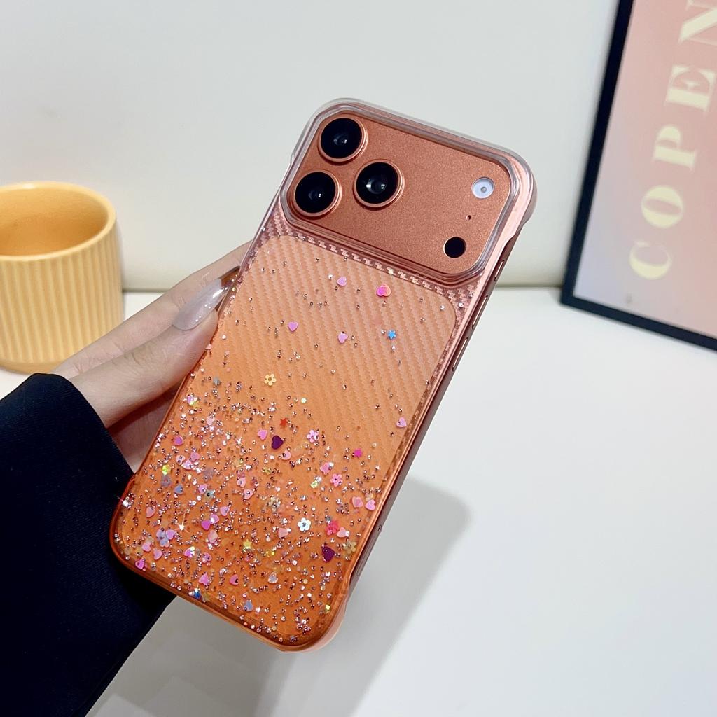 The new Epoxy gold foil glitter is suitable for iPhone11promax mobile phone case Apple 11 without border gradual change 11 women