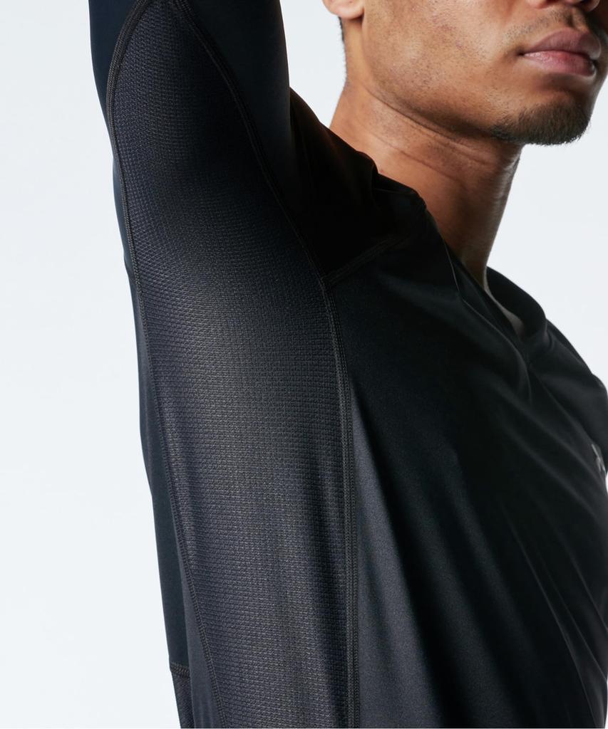 UA Fitted LS V Black Mod Gray XXL [Under Armour] Iso-Chill //