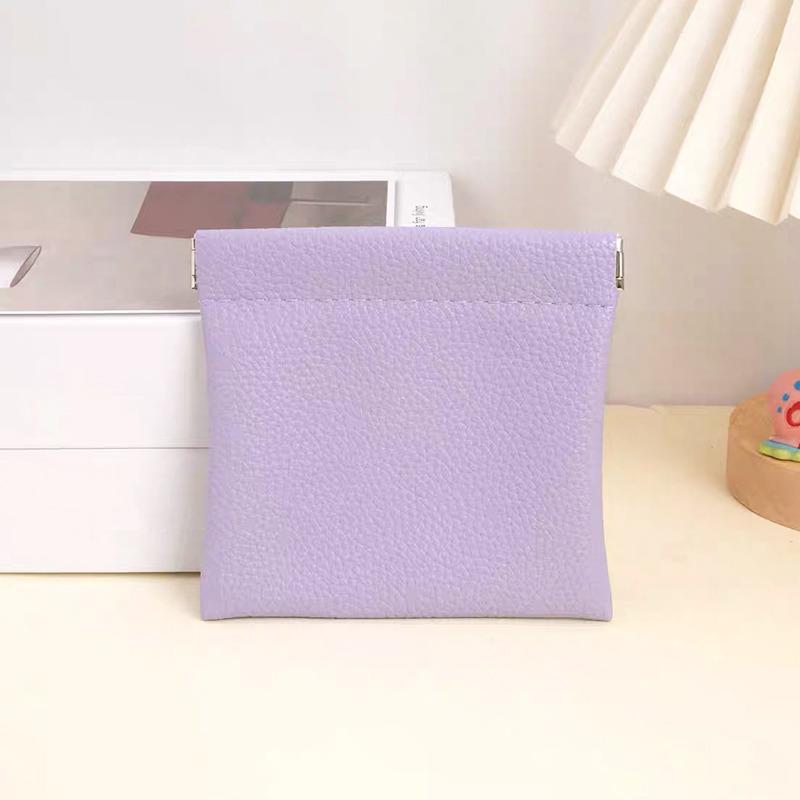 

Fashion Automatic Closing PU Shrapnel Storage Bag Earphone Data Cable Lipstick Jewelry Portable Mini Waterproof Storage Bag