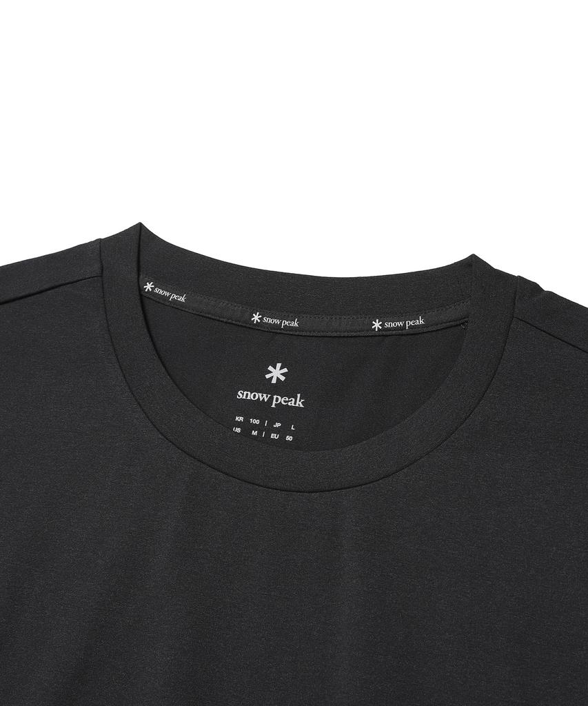 Snow Peak Quick-Dry Lettering S/S T-Shirt GS-S26MMTTS18 T-shirt, Short Sleeve, Men's/Women's, DARK CHARCOAL, 2XL