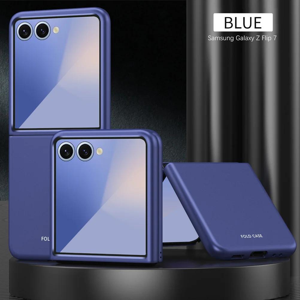 Luxuriöses, mikro-mattiertes Gefühl, komfortabel, Anti-Fingerabdruck, ultradünne Handyhülle für Samsung Galaxy Z Flip 7 7FE 6 5, Kameraschutzabdeckung