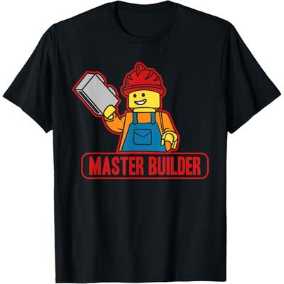 Tricou Amuzant Master Builder Blocuri de Construcție Cadou Bărbați Femei Tineri
