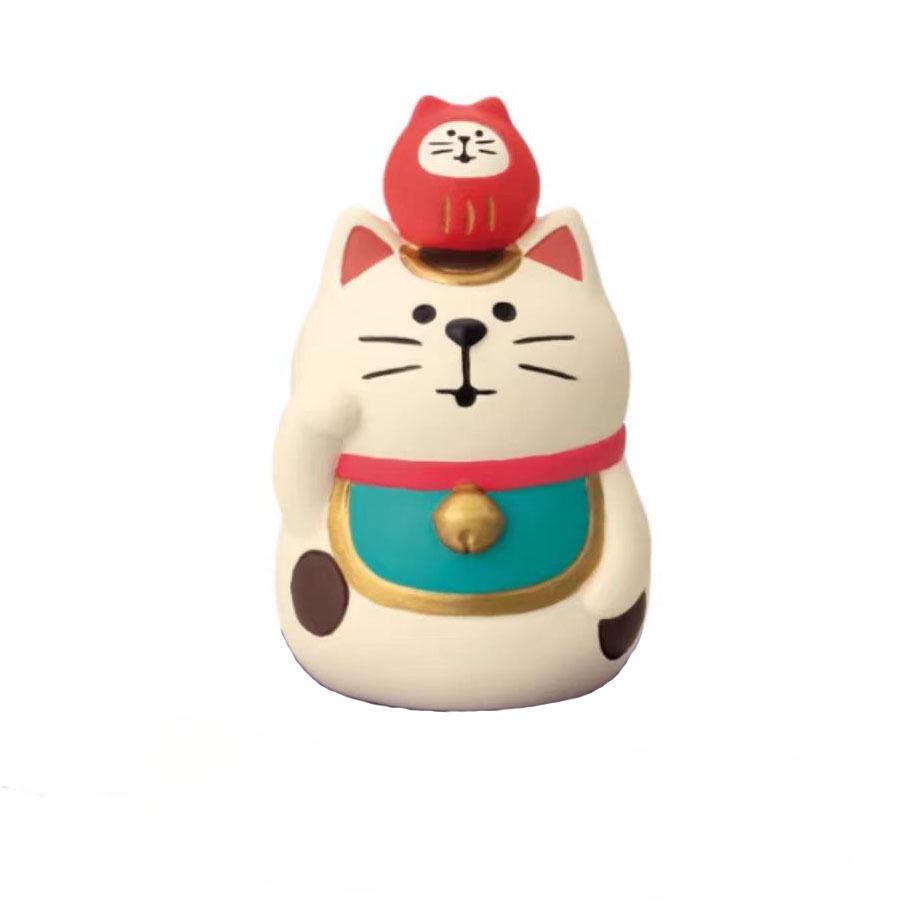 New Year Cat Mini Ornaments Lucky Cat Crafts Japanese Style Kawaii Snake Resin Figurine Creative Trendy Decorative Gifts 2025