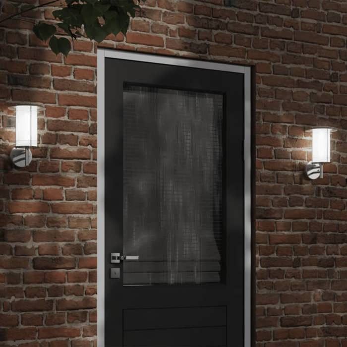 VidaXL Applique murale d'extérieur argenté acier inoxydable, éclairage mural d'extérieur, lampe murale de jardin, applique 4006284