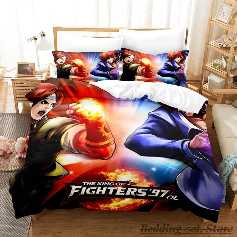 The King Of Fighters Bedding Set Single Twin Full Queen King Size Bed Set Aldult Kid Bedroom Duvetcover Sets Anime