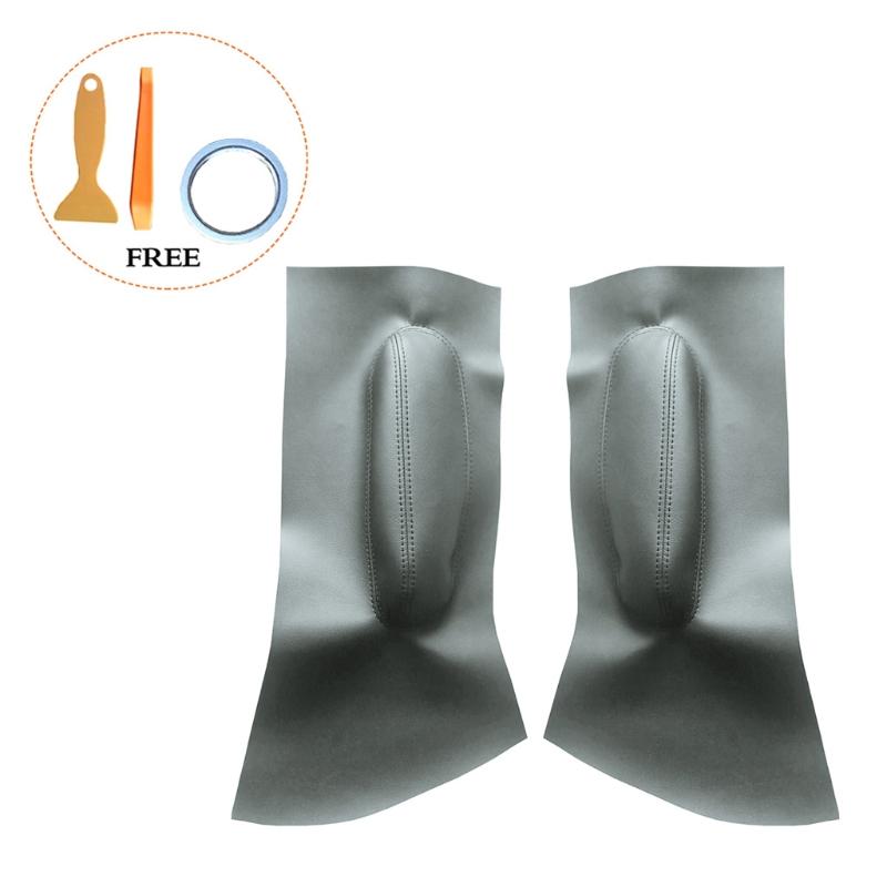 

2 шт. Мягкий кожаный чехол на подлокотник для автомобильной дверной панели, чехол на подлокотник для VW 98-10, автомобильные аксессуары серый