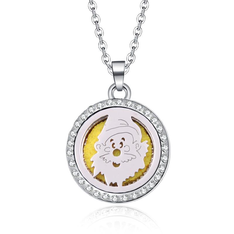 New Stainless Steel Alloy Fashion Aromatherapy Necklace Essential Oil Diffuser Perfume Locket Pendant Women Jewelry Gift
