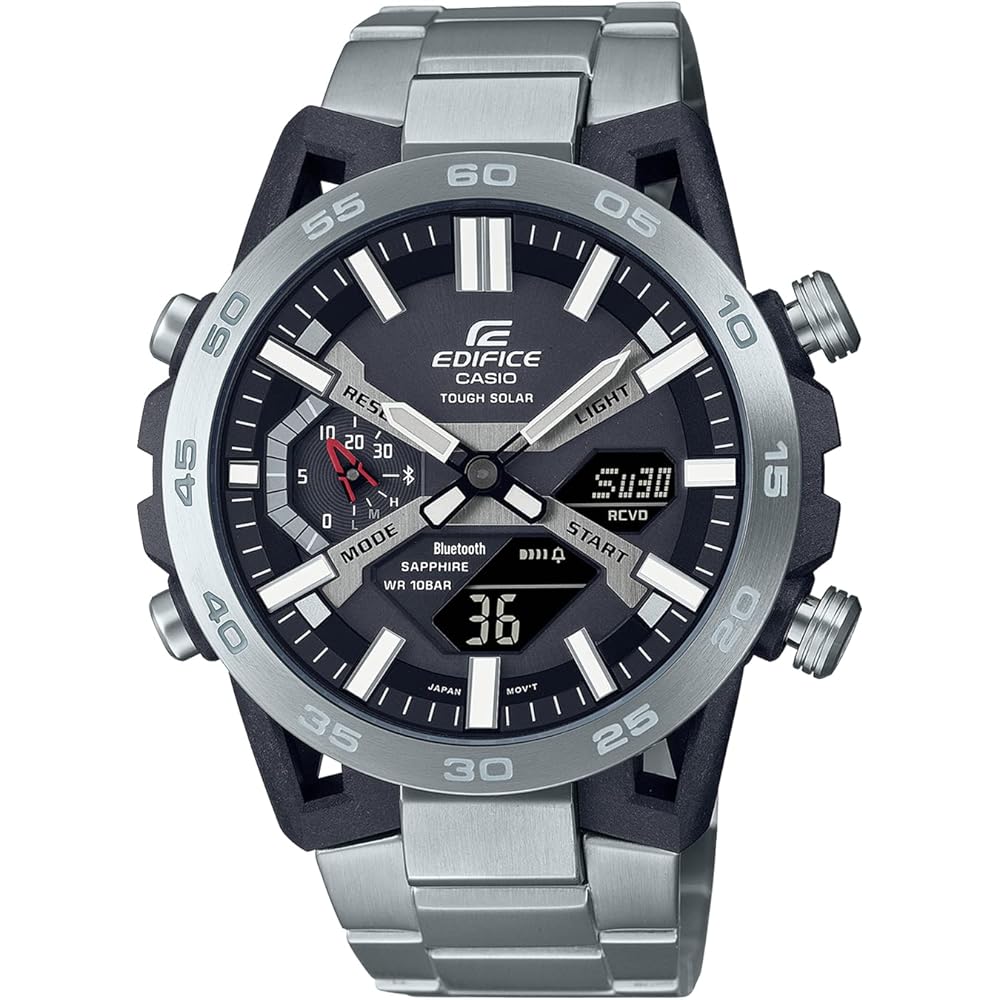 Casio Edifice Solar Bluetooth Men s Watch ECB-2000YD-1AJF Silver Stainless Steel 200m Water Resistant