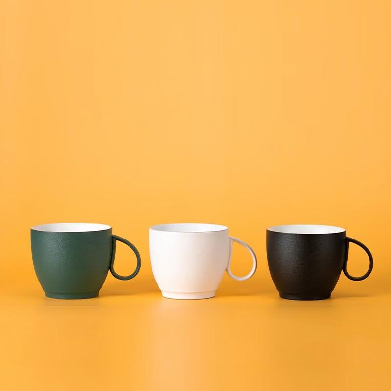 Edenus Night Green Glaze Ceramic Teacup with Handle