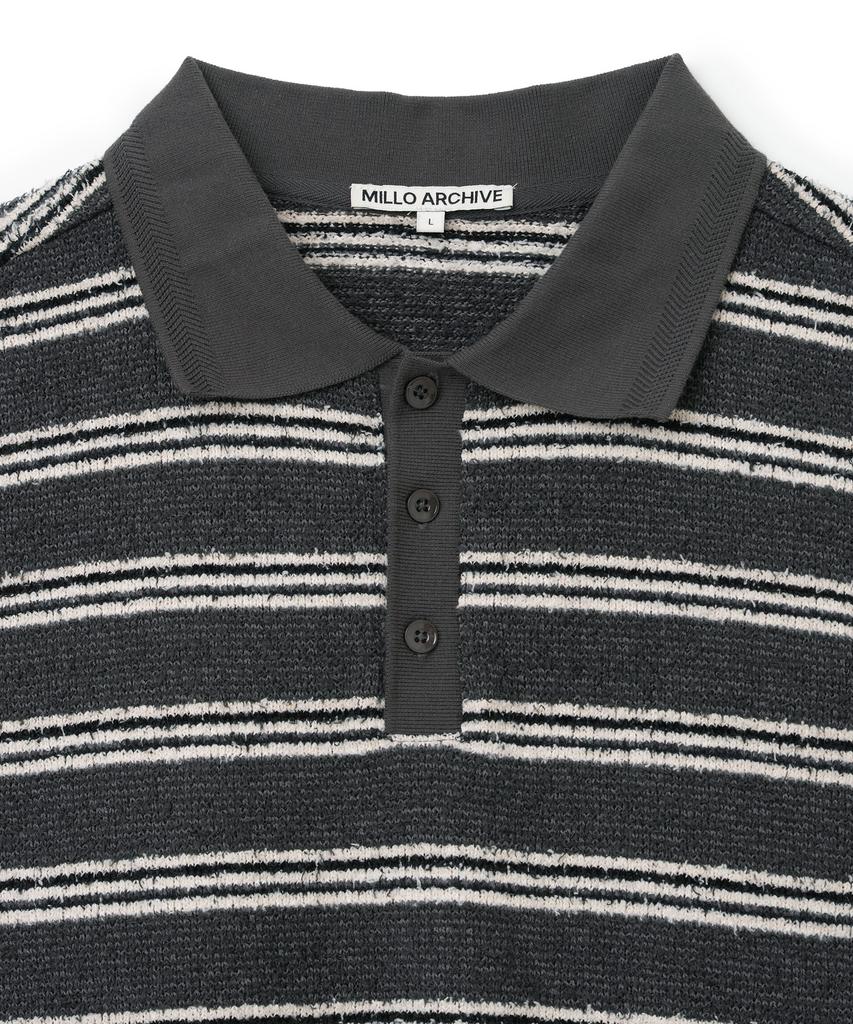MILLO ARCHIVE Port Half Collar Knit [Charcoal]