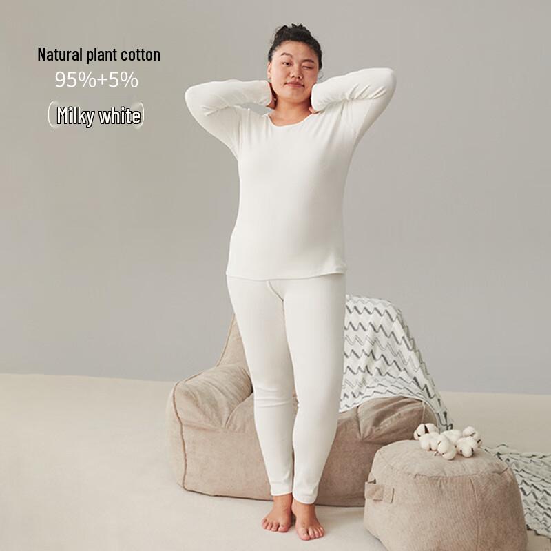 

Женский термокомплект из хлопка с двойным начесом больших размеров XXL