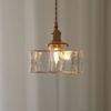 Japansk hjemmedekorasjon i glass anheng Lampe Vintage Messing Rustikk Led-tak hengende lys for soverom Spisebord lysekroner